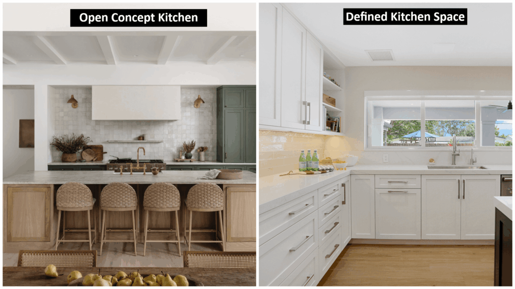 Open Concept vs. Defined Spaces